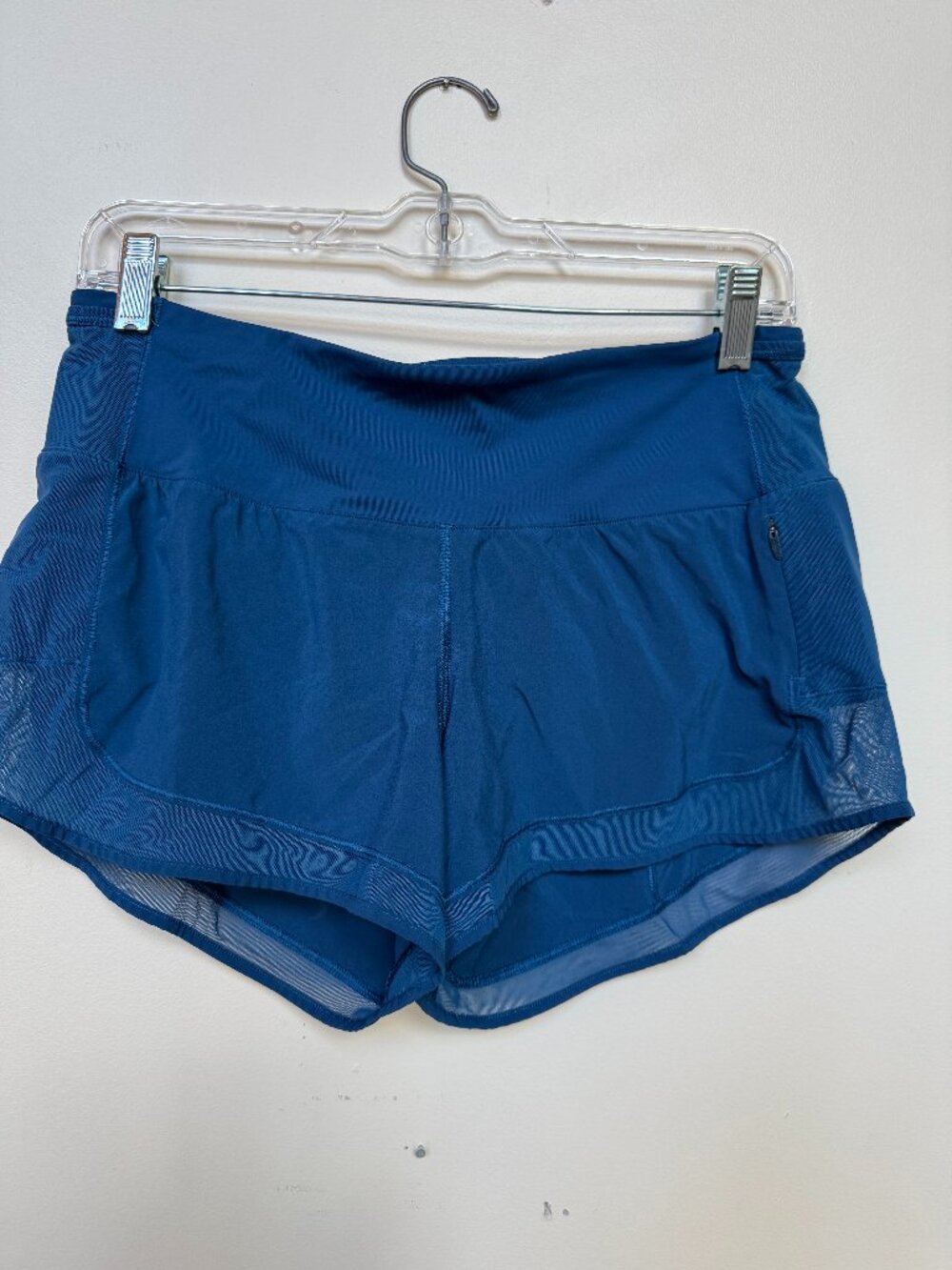 Lululemon Blue Running Shorts Built-In Liner Mesh Trim